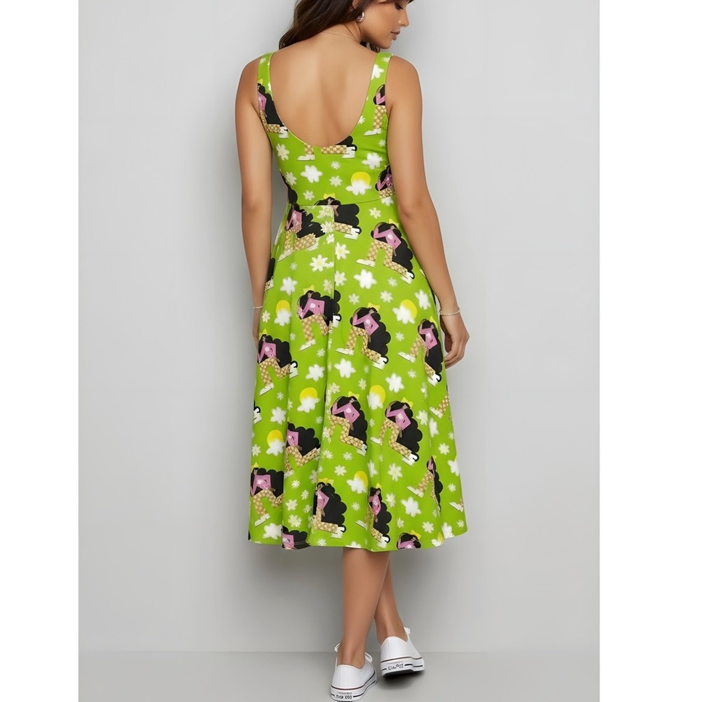 NOOWORKS Vacation Dress, Checkered Ladies, Small - Picture 2 of 10